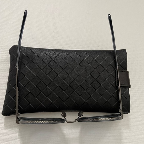 Bottega Veneta BV0094S 005 Blue Silver Black Cat Eye Mirrored Sunglasses new main image 4